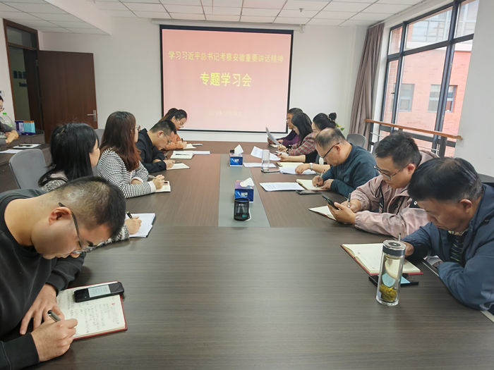 機(jī)關(guān)黨支部學(xué)習(xí)習(xí)近平總書(shū)記考察安徽重要講話(huà)精神